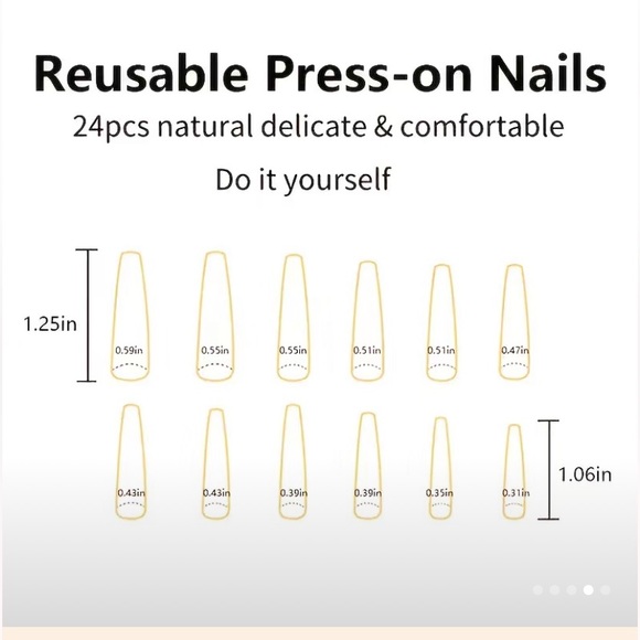 🆕NIP:PressOn Magic Color Long Coffin Nails + PressOn Adhesive Tape & File 💅🏻 - Picture 3 of 6
